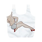 blonde Pinup Full Print Recycle Bag (M)