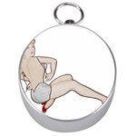 blonde Pinup Silver Compass