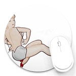 blonde Pinup Round Mousepad