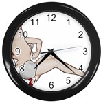 blonde Pinup Wall Clock (Black)