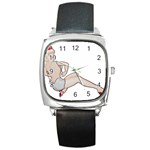 blonde Pinup Square Metal Watch