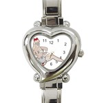 blonde Pinup Heart Italian Charm Watch