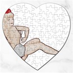 blonde Pinup Jigsaw Puzzle (Heart)