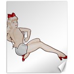 blonde Pinup Canvas 8  x 10 