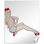 blonde Pinup Canvas 11  x 14 