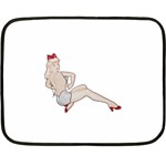 blonde Pinup Double Sided Fleece Blanket (Mini)