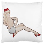 blonde Pinup Standard Flano Cushion Case (One Side)