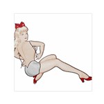 blonde Pinup Small Satin Scarf (Square)