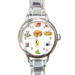 Kawaii Food Round Italian Charm Watch