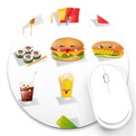 Kawaii Food Round Mousepad