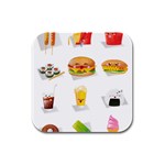 Kawaii Food Rubber Square Coaster (4 pack)