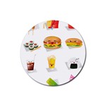 Kawaii Food Rubber Coaster (Round)