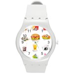 Kawaii Food Round Plastic Sport Watch (M)