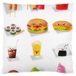 Kawaii Food Large Cushion Case (Two Sides)