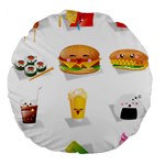 Kawaii Food Large 18  Premium Round Cushion 