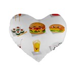 Kawaii Food Standard 16  Premium Heart Shape Cushion 