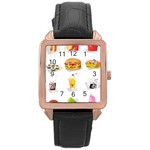 Kawaii Food Rose Gold Leather Watch 