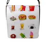 Kawaii Food Flap Closure Messenger Bag (L)