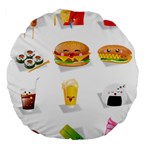 Kawaii Food Large 18  Premium Flano Round Cushion 