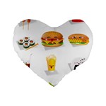 Kawaii Food Standard 16  Premium Flano Heart Shape Cushion 