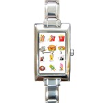 Kawaii Food Rectangle Italian Charm Watch