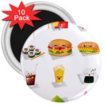 Kawaii Food 3  Magnet (10 pack)