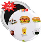 Kawaii Food 3  Magnet (100 pack)