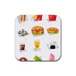 Kawaii Food Rubber Coaster (Square)