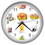 Kawaii Food Wall Clock (Silver)