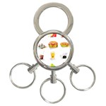 Kawaii Food 3-Ring Key Chain