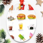 Kawaii Food Oval Ornament (Two Sides)