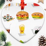 Kawaii Food Heart Ornament (Two Sides)