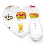 Kawaii Food Heart Mousepad