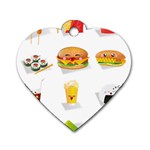 Kawaii Food Dog Tag Heart (Two Sides)