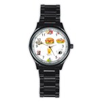 Kawaii Food Stainless Steel Round Watch