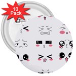 Kaomoji 3  Button (10 pack)