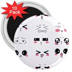 Kaomoji 3  Magnet (10 pack)