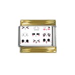 Kaomoji Gold Trim Italian Charm (9mm)