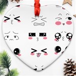 Kaomoji Heart Ornament (Two Sides)