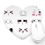 Kaomoji Heart Mousepad