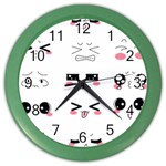 Kaomoji Color Wall Clock