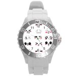 Kaomoji Round Plastic Sport Watch (L)