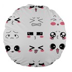 Kaomoji Large 18  Premium Round Cushion 