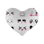 Kaomoji Standard 16  Premium Heart Shape Cushion 