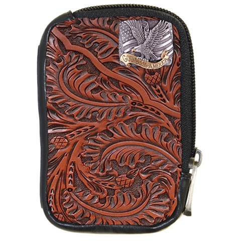 Worked leather with metal eagle inlay from ArtsNow.com Front