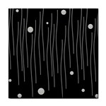 Black & white lines ceramic wall tile / Tile Coaster / Tile trivet