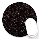 black white Stars Round Mousepad