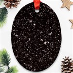 black white Stars Ornament (Oval)