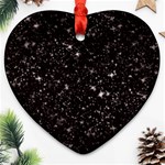 black white Stars Ornament (Heart)