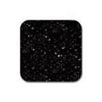 black white Stars Rubber Coaster (Square)